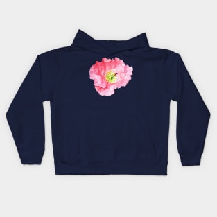 Elegant Pink Poppy Kids Hoodie